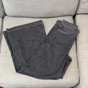 SPANX Women's Charcoal Wide Leg Jeans